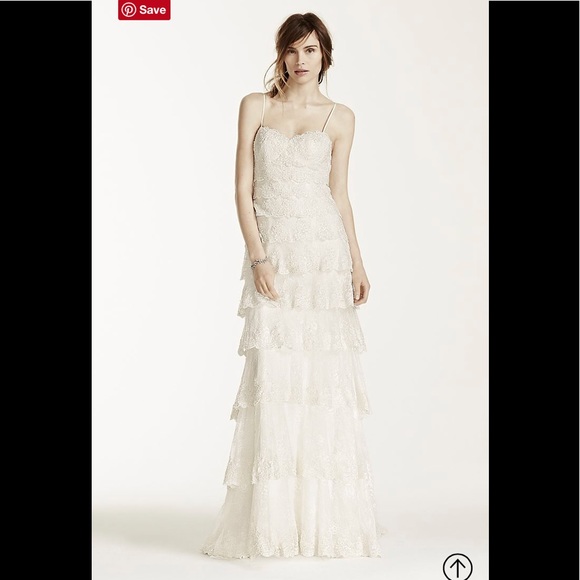 Melissa Sweet Dresses & Skirts - NWT Melissa Sweet Beaded Tiered Lace Wedding Dress